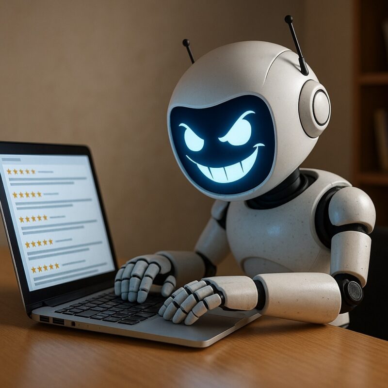 Recensioni false create con ai